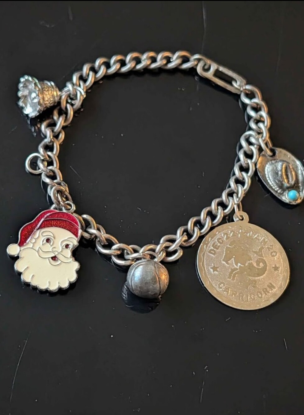 Vintage Forstner Sterling Silver Charm Bracelet